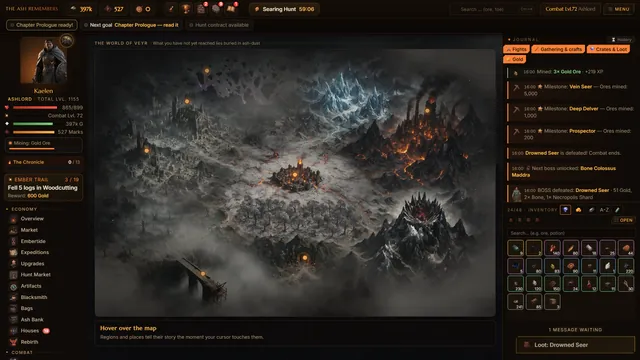 The world map of Veyr